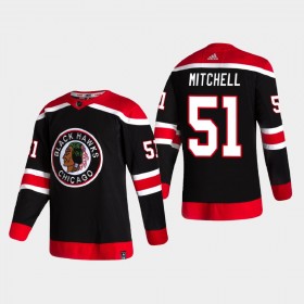 Chicago Blackhawks Ian Mitchell 51 2020-21 Reverse Retro Authentic Shirt - Mannen